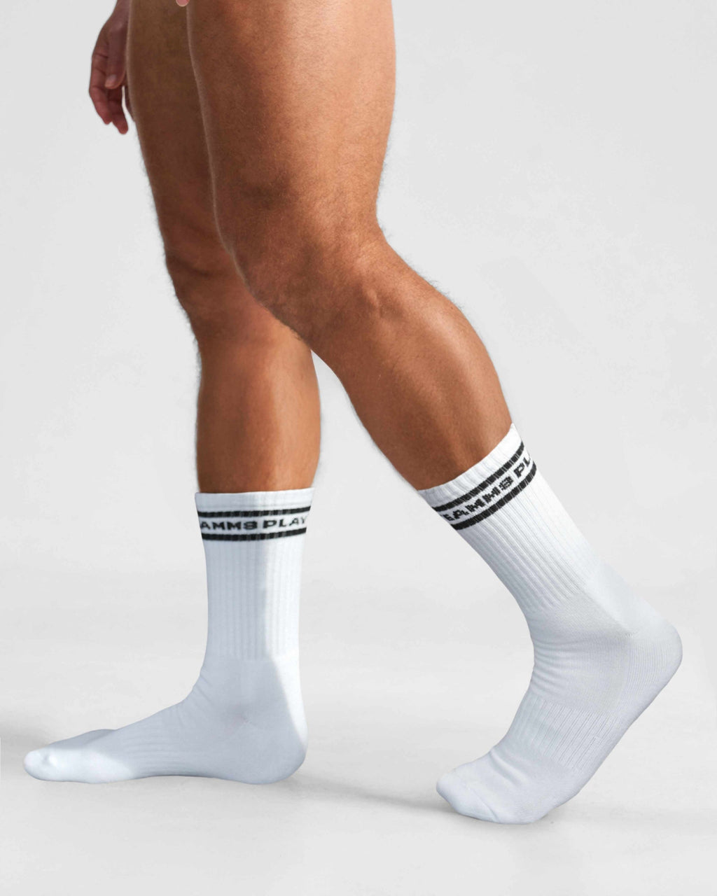 TEAMM8 Locker Room Crew Socks White