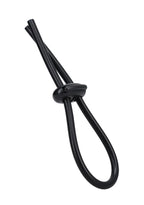 Rock Solid The Lasso Double Lock Adjustable Silicone Cock Tie - Black