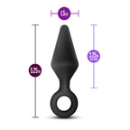 Anal Adventures Platinum Loop Black 5.25-Inch Anal Plug