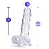 B Yours Plus Rock N’ Roll Realistic Clear 7.25-Inch Long Dildo