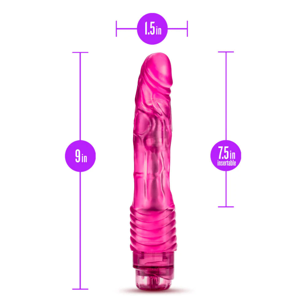 B Yours Vibe #2 Realistic Pink 9-Inch Long Vibrating Dildo
