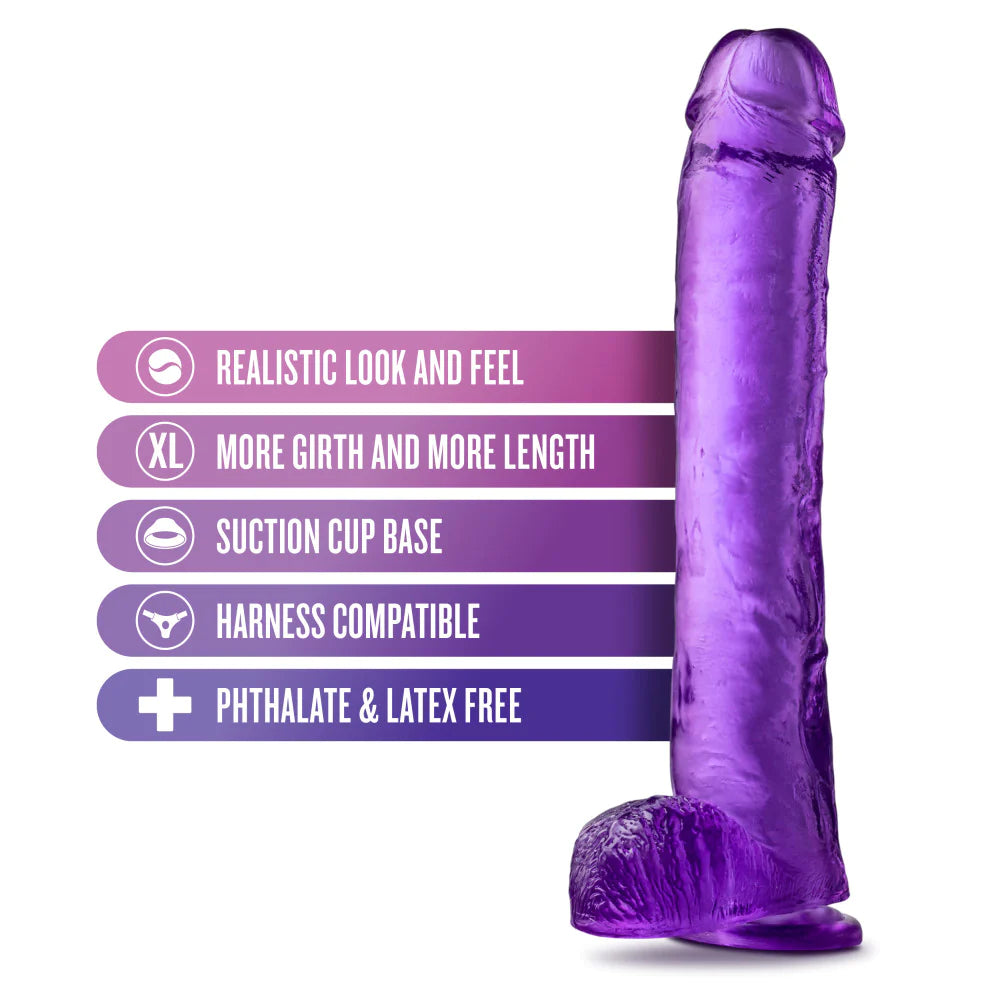 B Yours Plus Hefty N’ Hung Purple 14-Inch Long Dildo