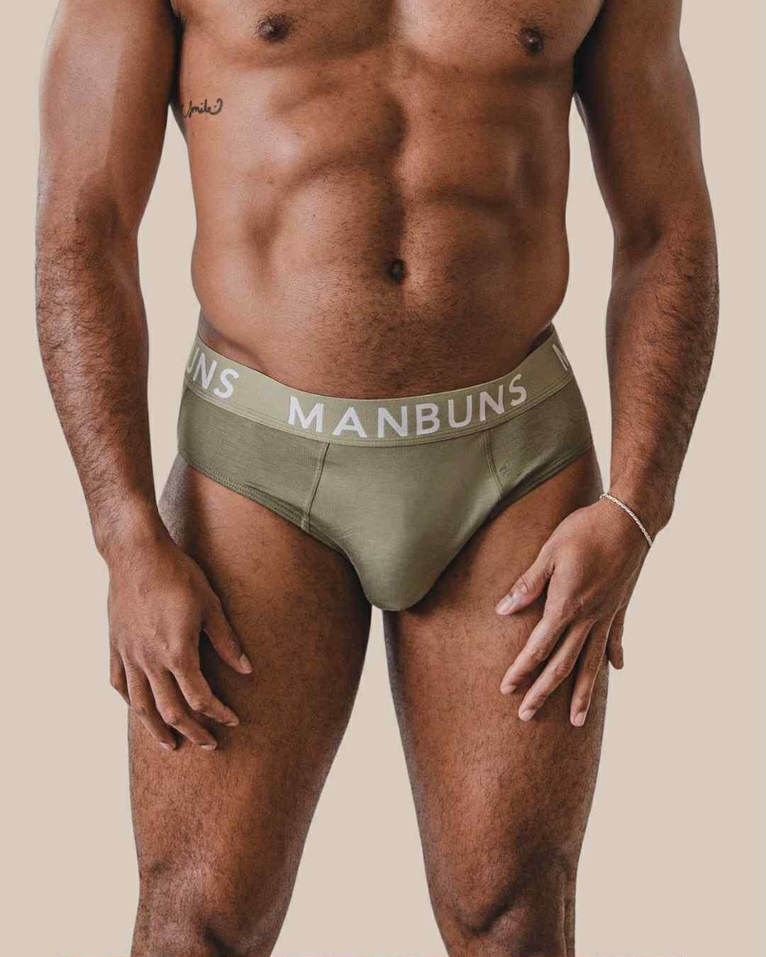 Men's Olive Green Brief Underwear