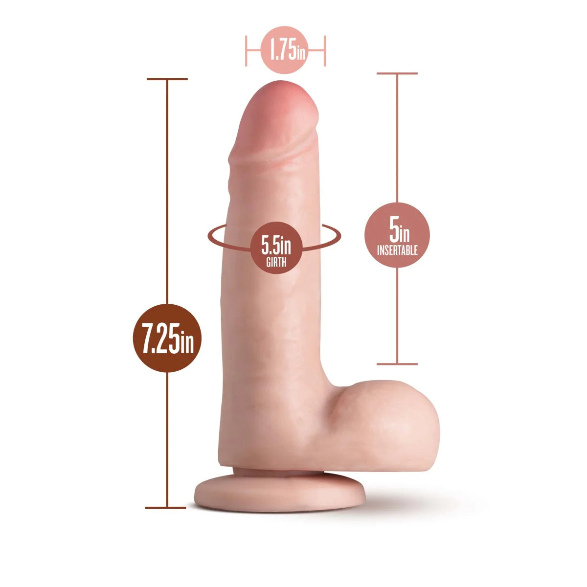 Loverboy K Pop Star Realistic 7.25-Inch Long Dildo With Balls