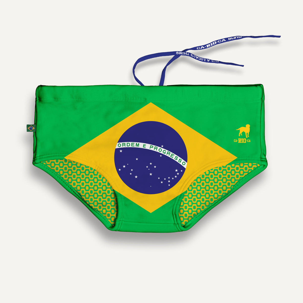 TEAM BRASIL 🇧🇷 FLAG SUNGA - Men's Designer Swimwear