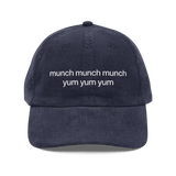 munch munch munch yum yum yum Embroidered Hat