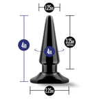 Anal Adventures Easy Black 4-Inch Anal Plug