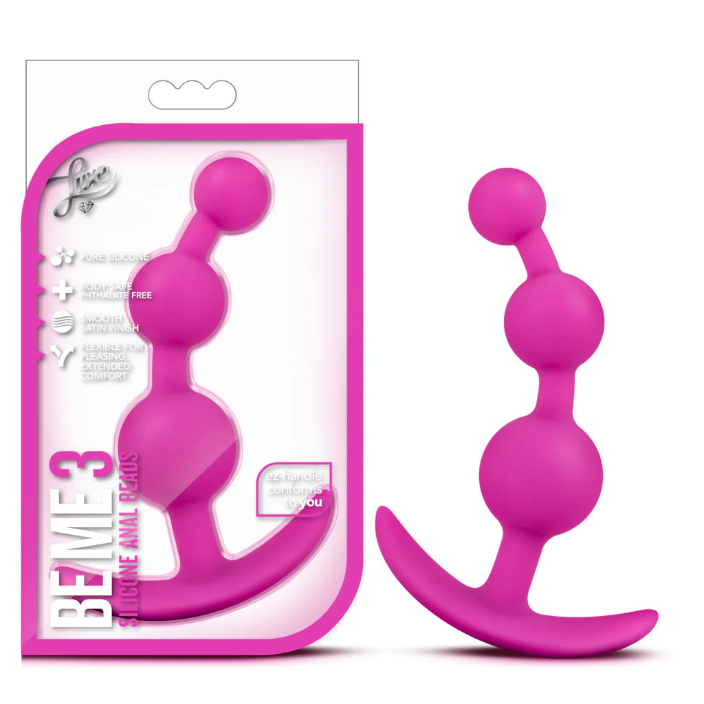 Luxe Be Me 3 Fuchsia 5.25-Inch Anal Plug With Handle