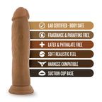 Dr. Skin Realistic Mocha 9.5-Inch Long Dildo
