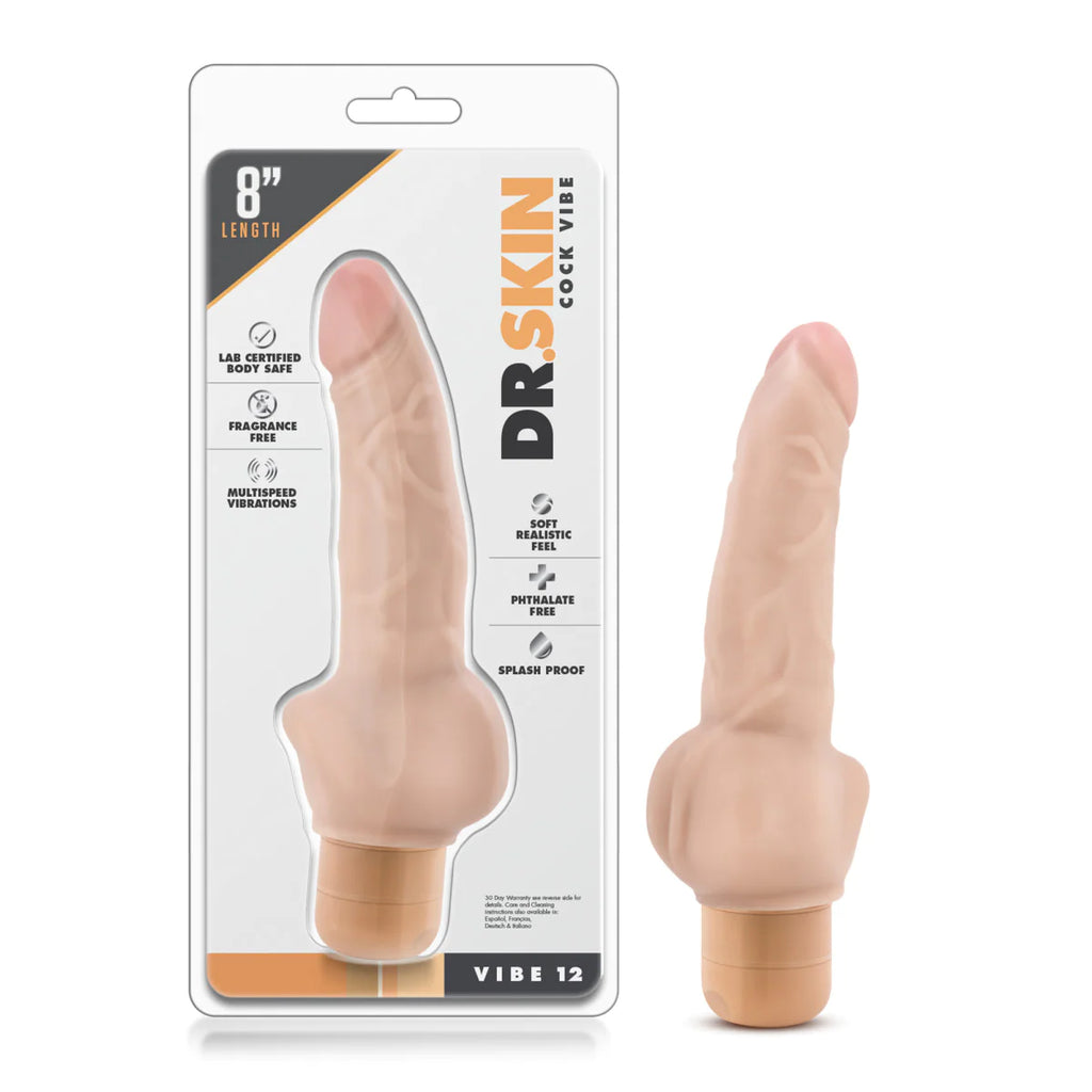 Dr. skin cock vibe 12 realistic beige 8-inch long vibrating dildo CULTUREEDIT Dr. skin cock vibe 12 realistic beige 8-inch long vibrating dildo CULTUREEDIT