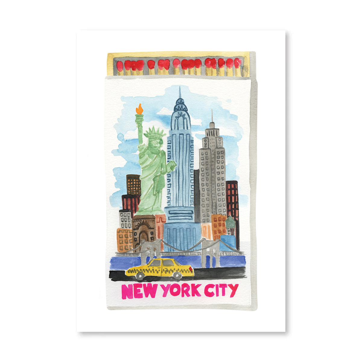 New York City Matchbook Art Print