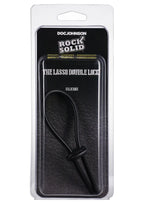 Rock Solid The Lasso Double Lock Adjustable Silicone Cock Tie - Black