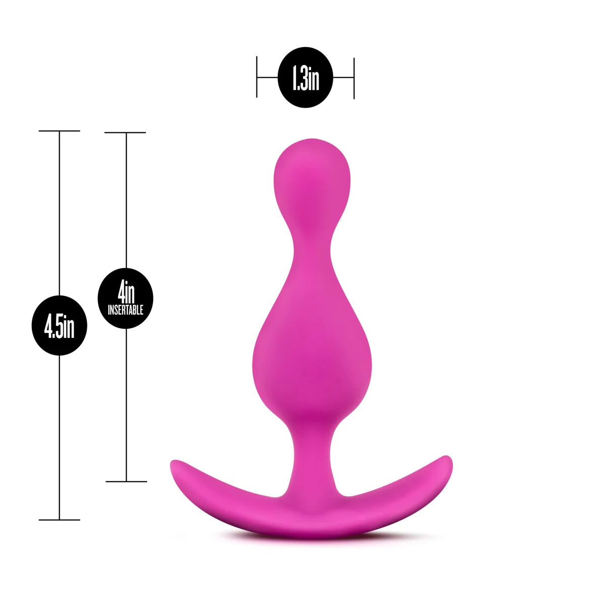 Luxe Explore Fuchsia 4.5-Inch Anal Plug With Handle