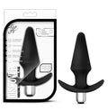 Luxe Discover Black 5-Inch Vibrating Anal Plug With Handle