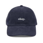 Okay. Embroidered Corduroy Hat