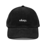 Okay. Embroidered Corduroy Hat