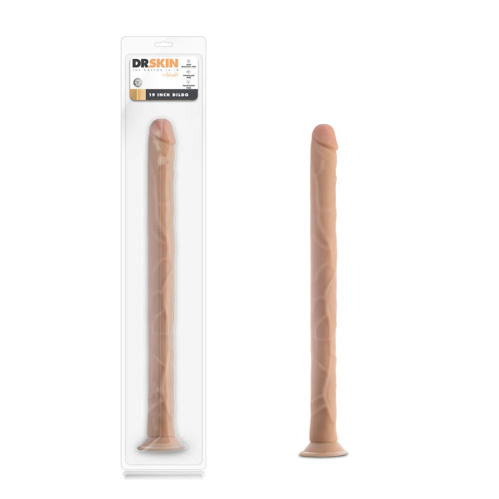 Dr. Skin 19 Inch Long Realistic Dildo - Vanilla