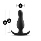 Blush Anal Adventures Platinum Curve Curved Black 3.5-Inch Anal Plug