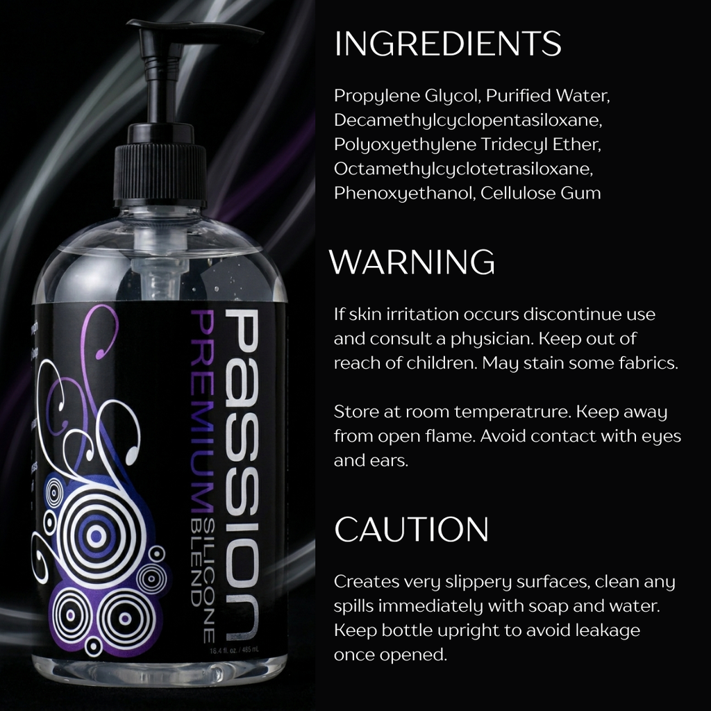Passion Premium Silicone Blend Lubricant - 16.4 oz