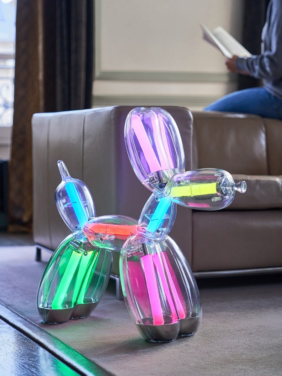 Jeff Koons Balloon Dog Lamp Grande