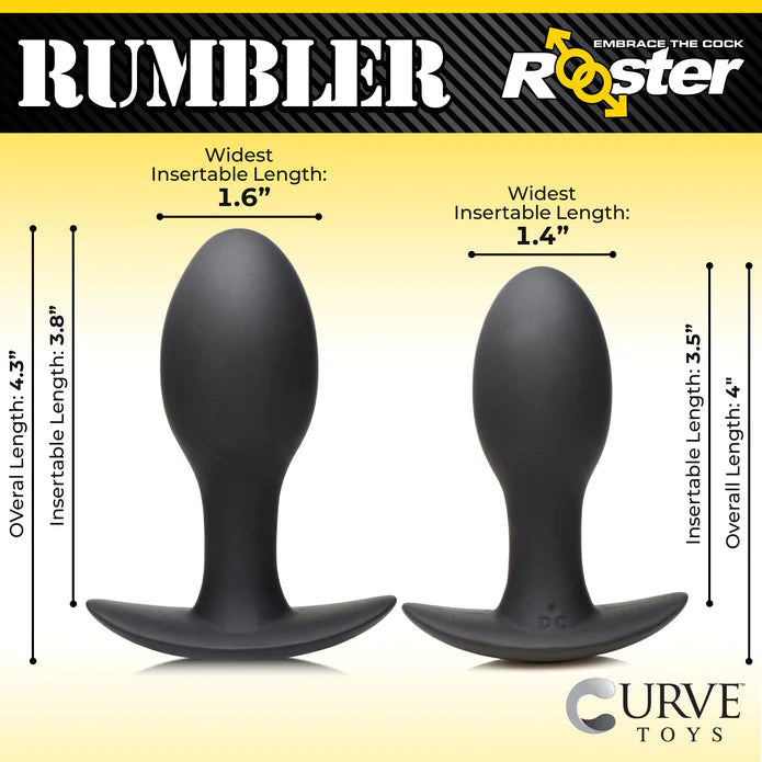 Rooster Ruone Butt Plugmbler Medium Vibrating Silic