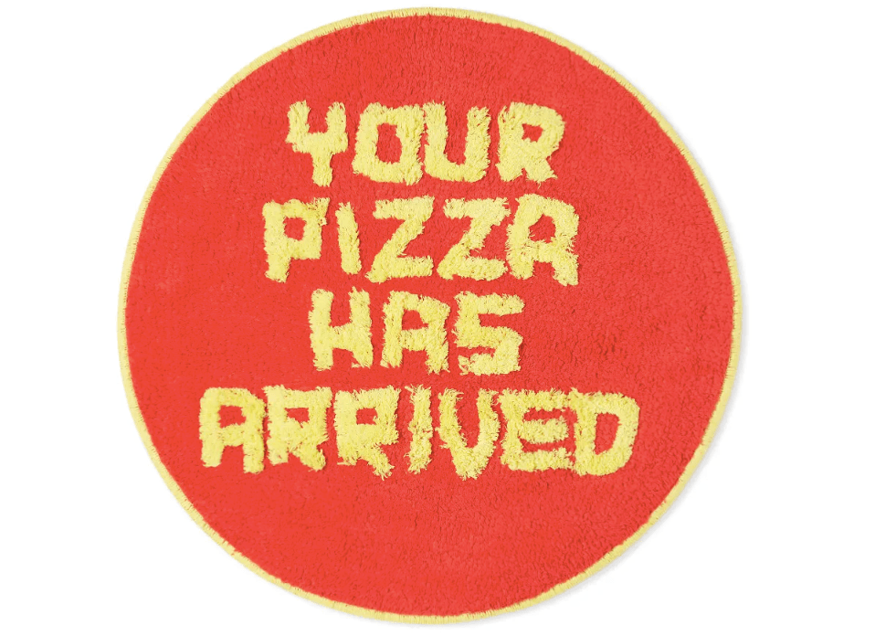 Your Pizza Has Arrived Shaggy Floor Mat Third Drawer Down x David Shrigley