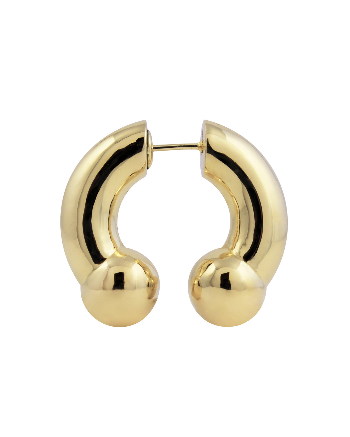 KISKA LAB PRINCE ALBERT GOLD EARRING