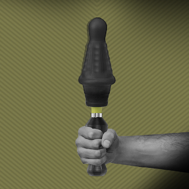 Fort Troff Robo Rammer Rotating Ridge Rimming Dong, Dual-Motor Vibrator