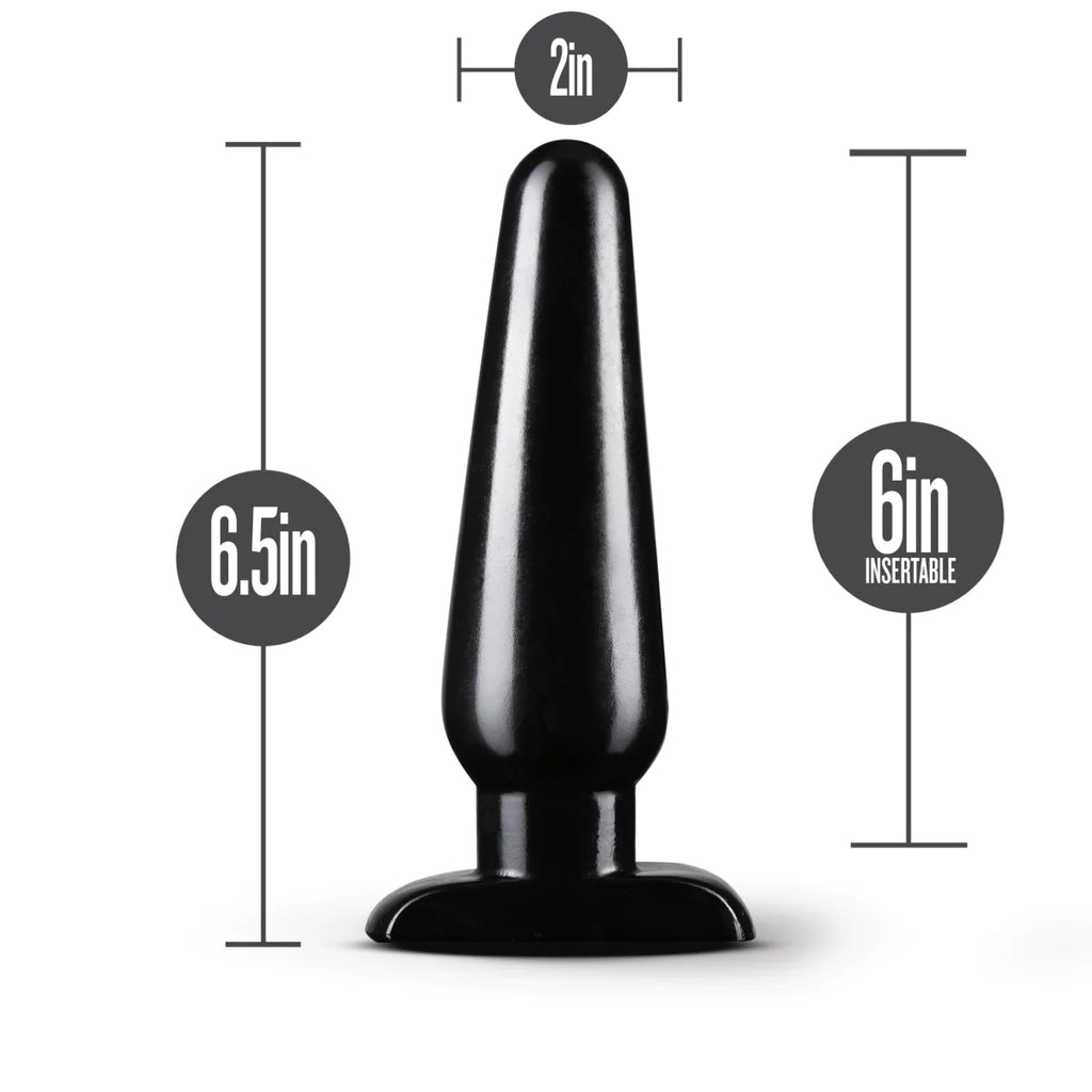 Anal Adventures Basic Black 6.5-Inch Anal Plug