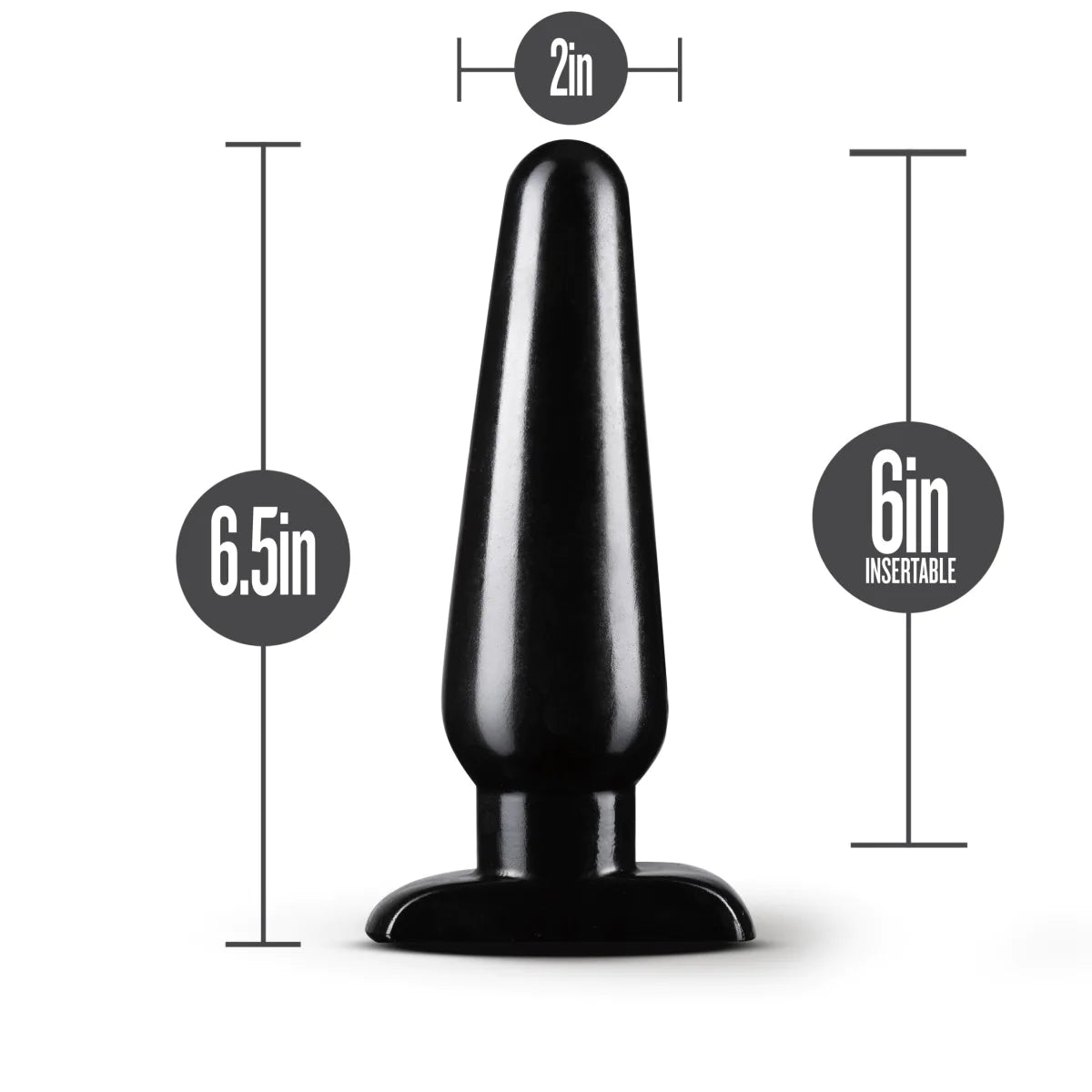 Anal Adventures Basic Black 6.5-Inch Anal Plug