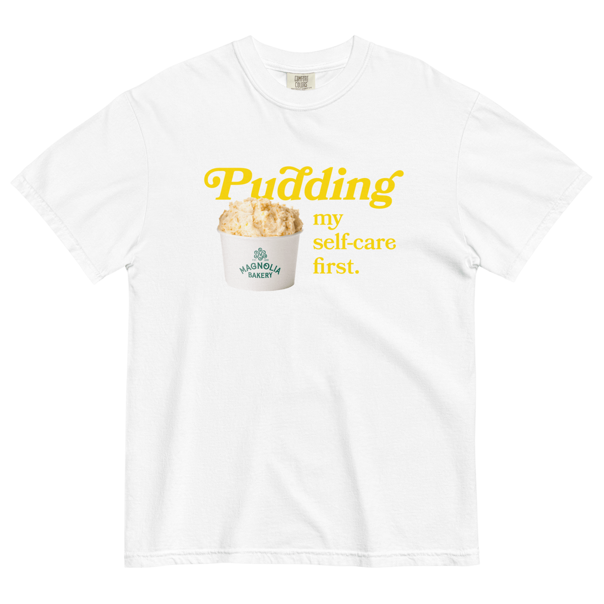 Pudding My Self-Care First T-Shirt White