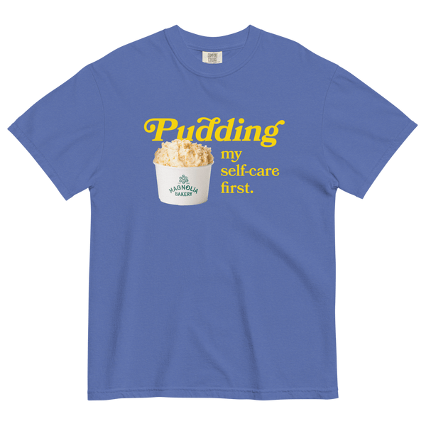 Pudding My Self-Care First T-Shirt Mystic Blue