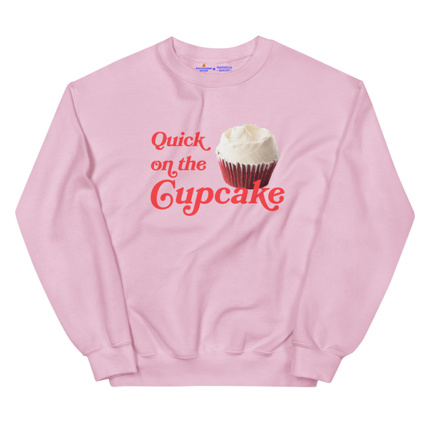 Quick On The Cupcake Sweatshirt Light Pink
