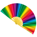 Rainbow Pride Bamboo Folding Fan