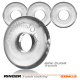 Oxballs Ringer Donut Cockring 3 Pack Clear