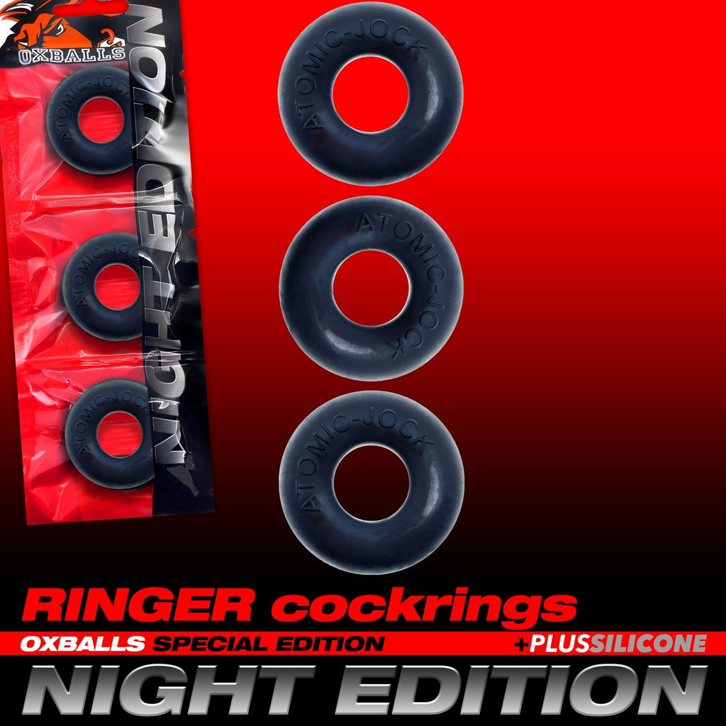 Oxballs Ringer Donut Cockring 3 Pack Night Edition