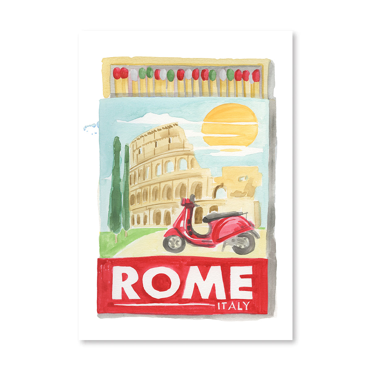 Rome Matchbook Art Print