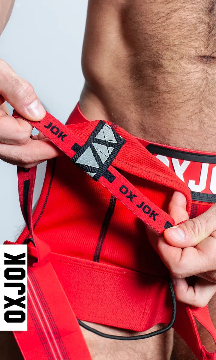 Oxballs Slingjock Slider Jock Strap - Red