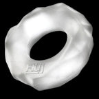 Hunkyjunk Fractal Tactile Cockring - Clear Ice