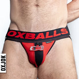 Oxballs Fister 3D Rubber Fist Jock - Black/Red