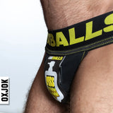 Oxballs PissPig 3D Rubber Urinal Jock - Black/Yellow