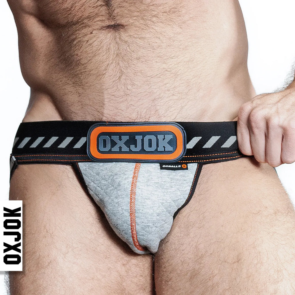 Oxballs Packer Cargo Quilt Slider-Strap Jock - Mist Heather