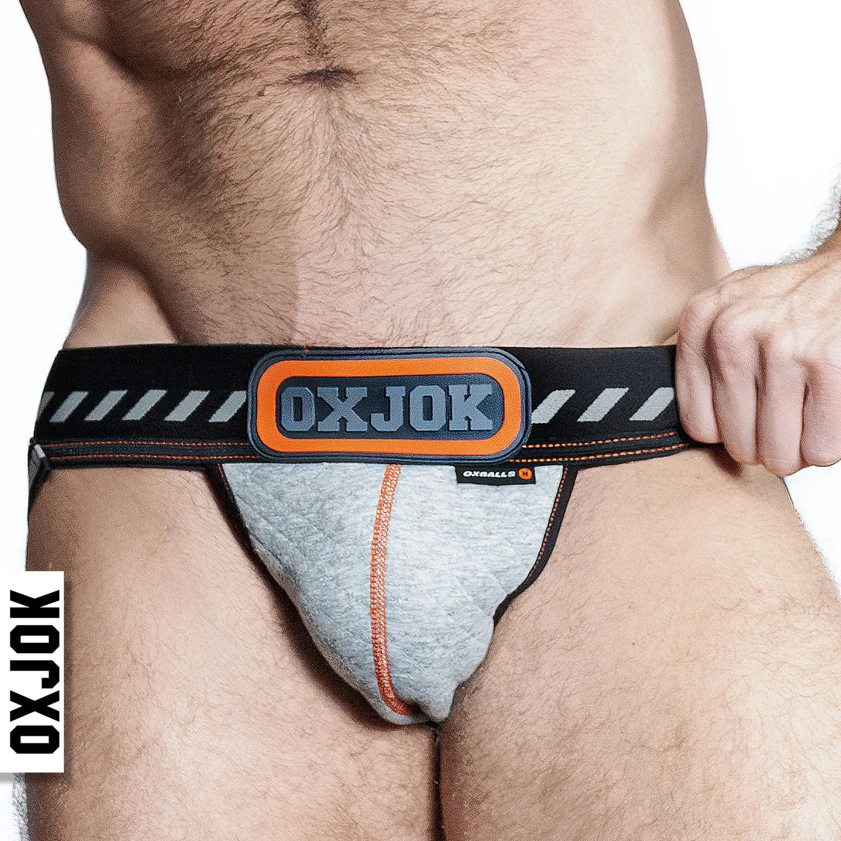 Oxballs Packer Cargo Quilt Slider-Strap Jock - Mist Heather