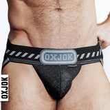 Oxballs Packer Cargo Quilt Slider-Strap Jock - Black Puff