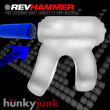 Hunkyjunk Revhammer Reverb Shaft Vibrating Cock Ring - Clear Ice