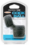 Cock and Ball Ring/ Stretcher by Perfect Fit - Black