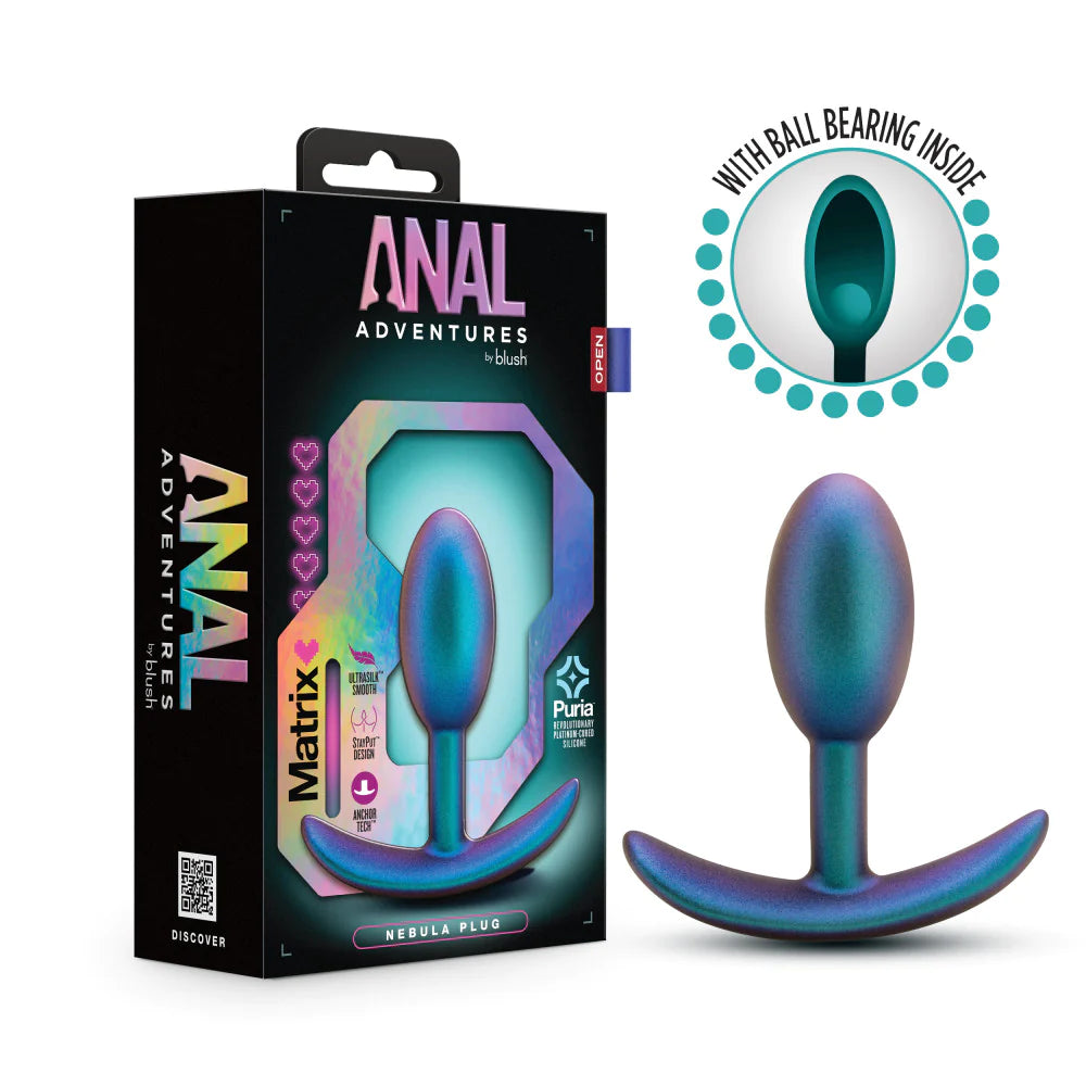 Anal Adventures Matrix The Nebula Plug: 3.5 inch Vibrating Inner Ball Butt Plug