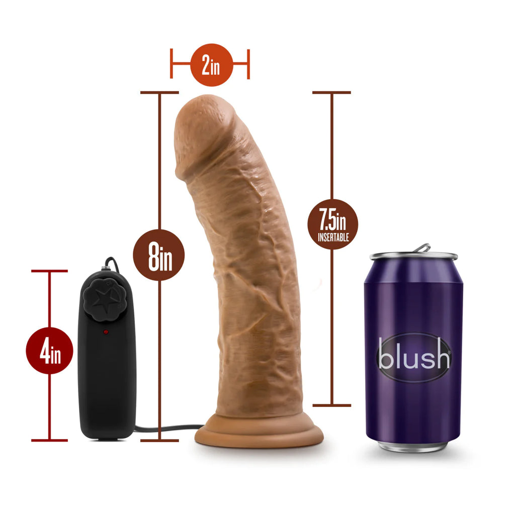 Dr. Skin Dr. Joe Realistic Mocha 8-Inch Long  Vibrating Dildo