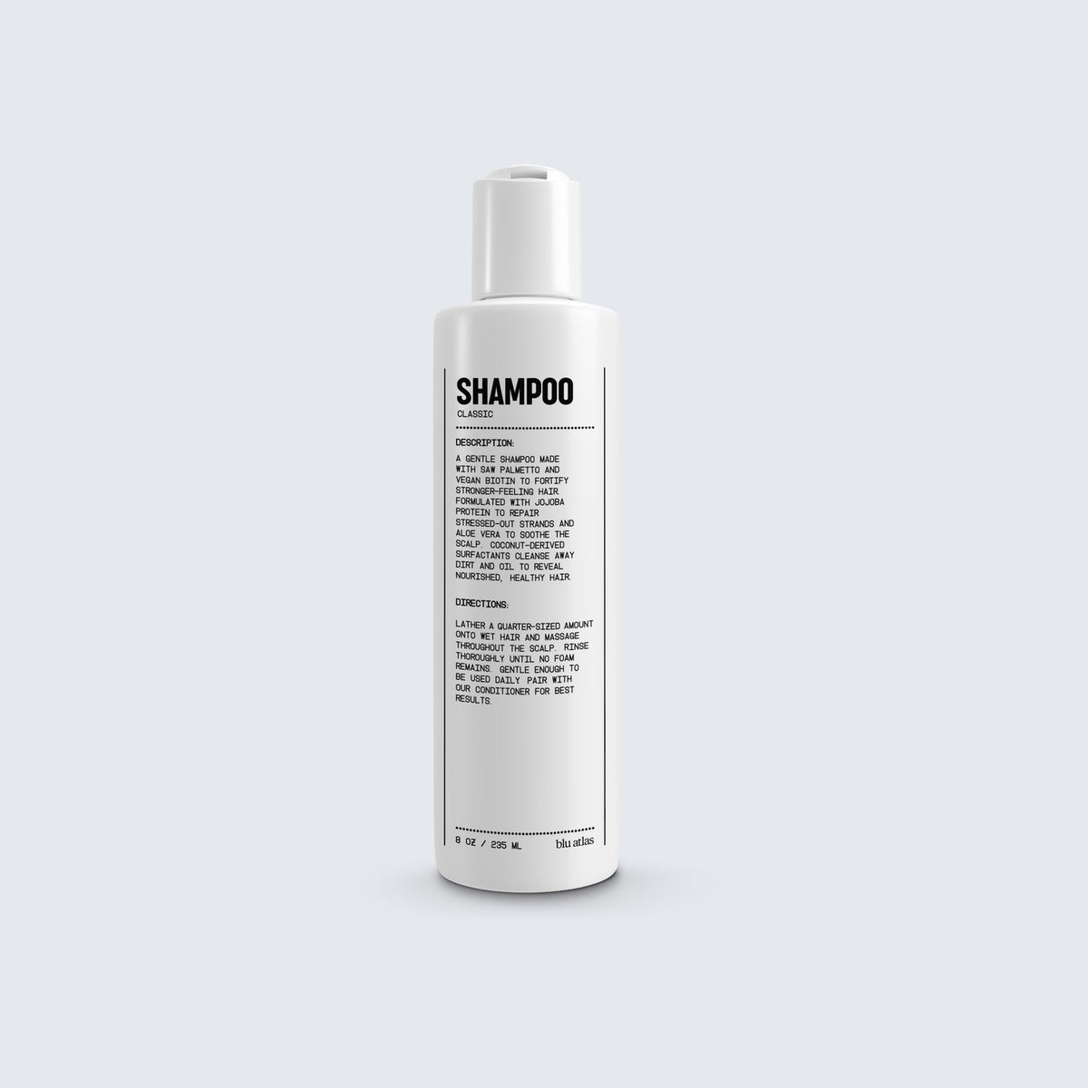 Blu Atlas Natural Shampoo for All Hair Types - Classic Scent