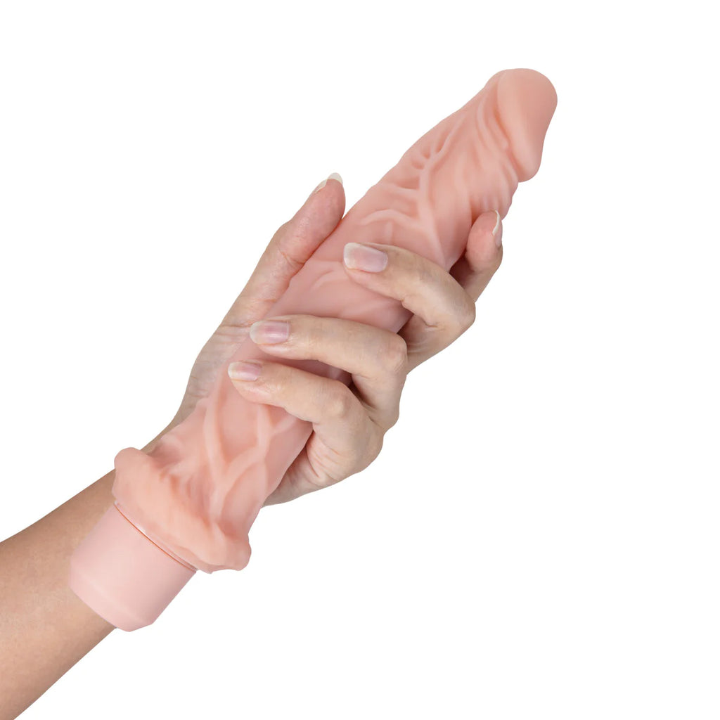 Dr. Skin Silicone Dr. Richard Beige 9.75-Inch Long Vibrating Dildo